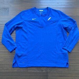Nike Air Force Falcons Henley Sweatshirt Mens Sz XXL Blue Long Sleeve Top